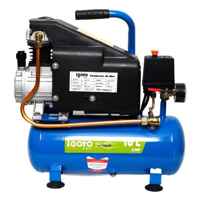 Compresora De Aire 10 Litros Igoto Comp - 10 Color Azul