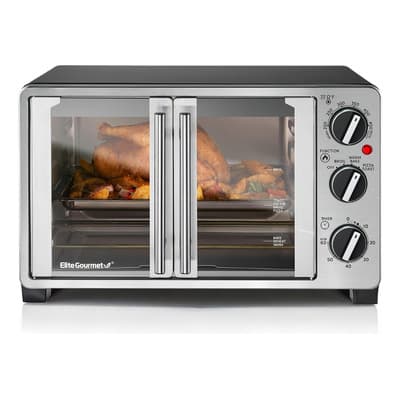 Horno de mesa eléctrico Elite Gourmet ET02530M 25L plateado