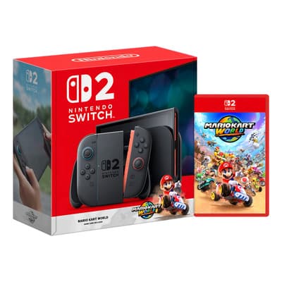 Consola Nintendo Switch 2 256gb Bundle Internacional Mario Kart World Juego Físico Negro
