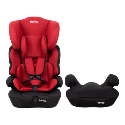 Autoasiento Para Carro Silla De Bebe Seguridad 9m A 11 Años Color Rojo Liso