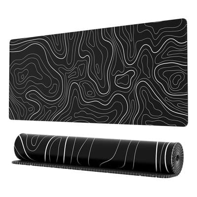 Free Wolf 800x300x3mm Mouse Pad Impermeable Mapa Topográfico Irregular, Antideslizante Alfombrilla De Ratón Con Base De Goma, Alfombrilla De Ratón Grande Para Trabajo Y Juego, Tapete Para Mouse Negro - $168.00 en Mercado Libre | PrecioMX