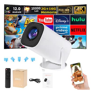 4k Proyector Profesional Cnbts Mini Proyector Portátil 12000lm Led 1080p Android 12 Wifi6 Bluetooth Con Hdmi Blanco - $599.02 en Mercado Libre | PrecioMX