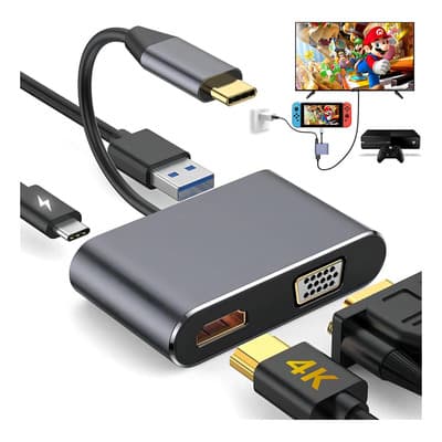 Adaptador XTWE USB-C a HDMI VGA USB3.0 PD 4K 4 en 1 - $198.00 en Mercado Libre | PrecioMX