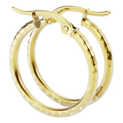 Arracada Romantika Joyas 1169 Arete De Oro Hueco Corte Diamante 10k Mujer Italy Dorado - $2,375.30 en Mercado Libre | PrecioMX