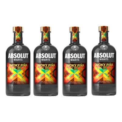 Paxk X4 Botellas Nights Smoky Piña 2.8l Absolut - $1,615.61 en Mercado Libre | PrecioMX
