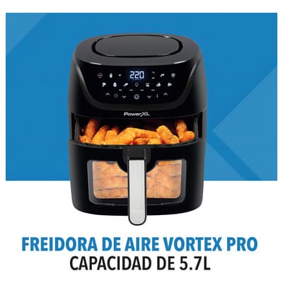Freidora De Aire Powerxl 5.7l 10 Funciones Wifi Y Bluetooth Color Negro