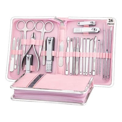 Set Kit Cortauñas 26 Pcs Manicure Pedicure Acero Inoxidable - $128.96 en Mercado Libre | PrecioMX
