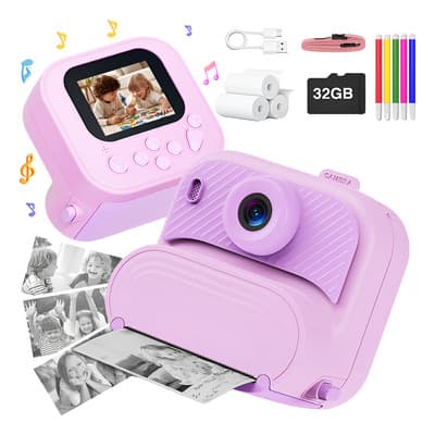 Cámara Digital Para Niños 1080p+32gb Cámara Instantánea Foto