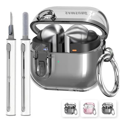 Sagubforl Funda Protectora Para Samsung Galaxy Buds 3/3pro Limpiador + Llavero,negro