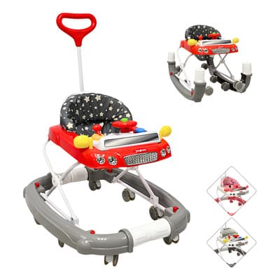 Andadera Para Bebé Mecedora Carrito Luz Y Sonido Plegable Rojo Joykoo