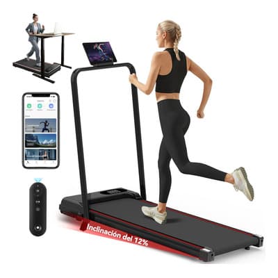 Rowide Caminadora Eléctrica Plegable Portátil 2.5hp con Pantalla LCD Y Control Remoto，Con Bluetooth APP，Caminadora Electrica Walking Pad Portatil Elevacion Casa Oficina Gimnasio，2 En 1 Caminadora Elec