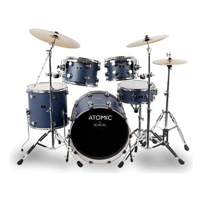 Batería Acústica Aureal Atomic Con Herrajes Y Platillos Br Color Azul Oscuro - $13,099.00 en Mercado Libre | PrecioMX