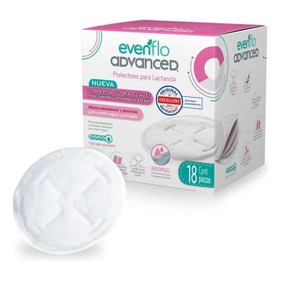 Protectores Lactancia Advanced Flujo Super Abundante 18 Unidades Evenflo Blanco - $49.00 en Mercado Libre | PrecioMX