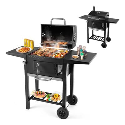 Novangua Asador De Carbón K10157 Con Mesas Laterales, Termómetro Y Chimenea Color Negro - $2,909.42 en Mercado Libre | PrecioMX