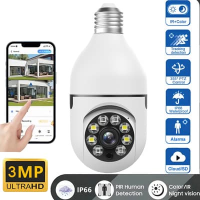 Cámara De Seguridad, Cámara Wifi Inalámbrica Hd 1080p, Cámara Wifi Inalámbrica De 3 Megapíxeles A Todo Color Con Visión Nocturna Y Audio Bidireccional. Blanco - $217.05 en Mercado Libre | PrecioMX