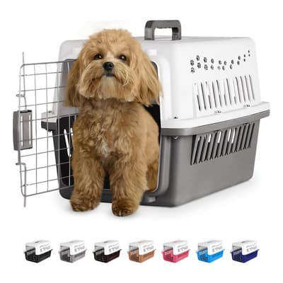 Jaula Transportadora De Mascotas Portátil Perro Gato Tamaño Mediano Soporta 8 Kg Ventilado Blick Color Gris - $241.53 en Mercado Libre | PrecioMX