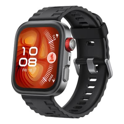 Smartwatch Watch Fit 4 Pro GPS pantalla zafiro bisel titanio ECG batería diez días negro