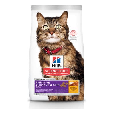 Croquetas Para Gato Hill's Science Diet Alimento Para Gato Adulto Sensitive Skin & Stomach Sabor Pollo 3.2Kg - $780.00 en Mercado Libre | PrecioMX