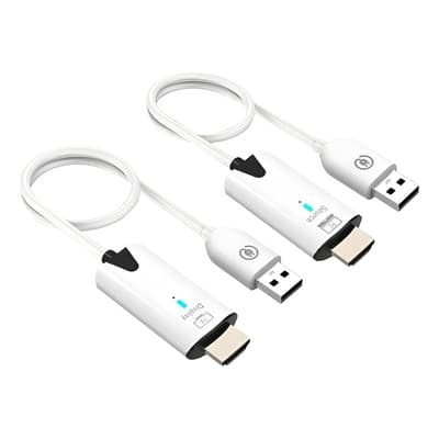 Transmisor Y Receptor Hdmi Inalámbrico Usb Plug And Play 30m Blanco