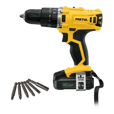 Taladro Rotomartillo Inalámbrico, Pretul ROTI-20P2, Frecuencia 60Hz, Color Amarillo - $1,095.00 en Mercado Libre | PrecioMX