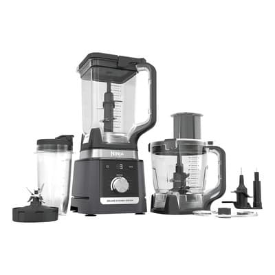 Sistema de Cocina Ninja Deluxe CO905KS Licuadora 2.6L Procesador 2.4L Vaso 710ML con Disco Reversible Negro - Excelente (Reacondicionado)