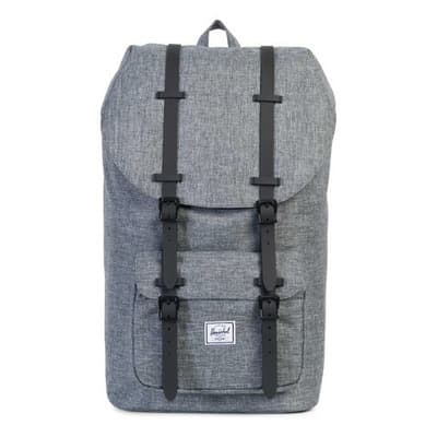 Mochila Herschel Little America Raven Crosshatch Gris Diseño de la tela Jaspeado