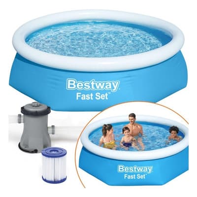 Pileta Inflable Bestway 57450 Fast Set 1880lts 244x61cm Azul - $1,199.00 en Mercado Libre | PrecioMX