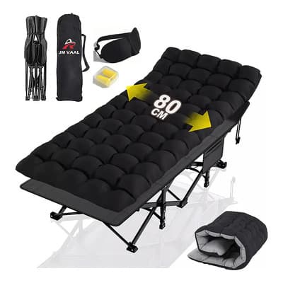 Jm Vaal Catre Plegable Para Acampar Campismo Con Colchón 80 X 190 Cm Color Negro - $1,247.40 en Mercado Libre | PrecioMX