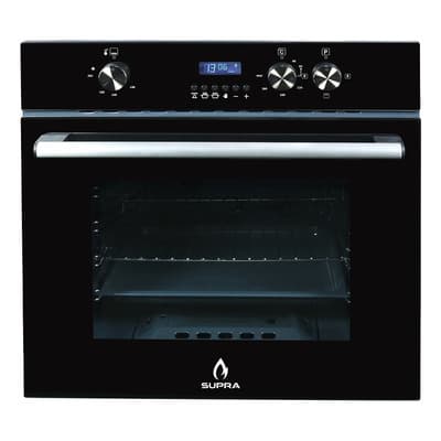 Horno Empotrable A Gas Supra De 60 Litros Cristal Templado Color Negro