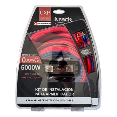 Kit Instalación Calibre 0 Krack Audio Kack0-cxp 100% Cobre - $2,559.00 en Mercado Libre | PrecioMX
