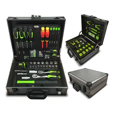 Juego Herramientas Profesional de 114 Piezas Maletín Aluminio Kroner H61