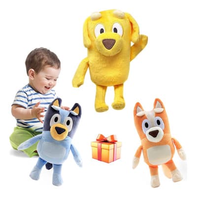 AKGODOFWAR - 3 Piezas Bluey & Bingo Juguete De Peluche De 28cm Muñeca de Peluche Suave y Lindo, Regalo Perfecto para Niños y Fans