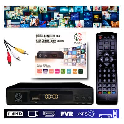 Decodificador Tv Convertidor Digital Full Hd 1080p Señal Analoga A Digital Rececpción De Canales Marca Dosyu Negro - $479.20 en Mercado Libre | PrecioMX