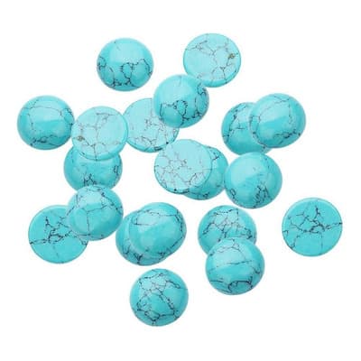 20 Unidades De Piedras Naturales Azul Turquesa Flatback+ . - $96.94 en Mercado Libre | PrecioMX