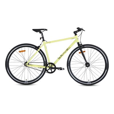 Bicicleta Gravel Fixie R700c Aluminio Color Amarillo Tamaño Del Cuadro S