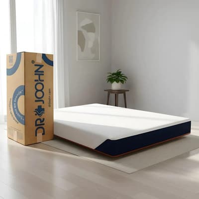 Colchon Matrimonial Espuma En Caja Ergonómico Ortopédico Drjoohn 18 Cm Alta Densidad Color Blanco