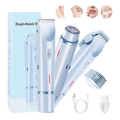 Rasuradora Mujer, 2 En 1 Dual Head Shaver Mujer, Resistente Al Agua Ipx7 Afeitadora Electrica Mujer, Portátil... Azul - $193.03 en Mercado Libre | PrecioMX