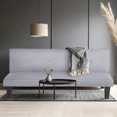 Sofá Cama Individual Plegable Reclinable Estructura Resistente De Madera Tapizado Lino Patas Firmes Ideal Para Hogar Compacto Color Gris Kingshouse Gris Claro Liso - $2,217.00 en Mercado Libre | PrecioMX