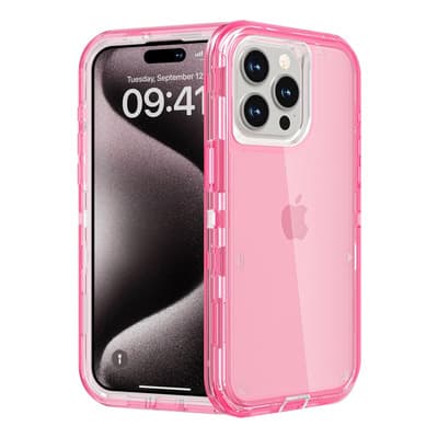Funda Case De Uso Rudo 360 Para iPhone Transparente Antigolpes Con Marco Frontal 3 En 1 Desarmable Tpu + Pc Engrosamiento Múltiple Para Evitar Caídas Para iPhone 15 Pro Rosa Orilwoya - $98.00 en Mercado Libre | PrecioMX