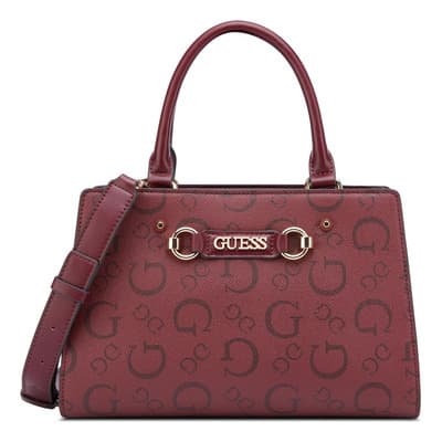 Bolsa Guess Satchel Mujer Lacy Rojo Obscuro Hg995206-oxb Acabado De Los Herrajes Níquel Diseño De La Tela Lisa - $1,999.00 en Mercado Libre | PrecioMX