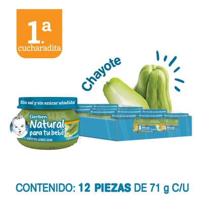 Gerber Papilla Etapa 1 Chayote Pack De 12 Frascos De 71 G C/u - $156.00 en Mercado Libre | PrecioMX