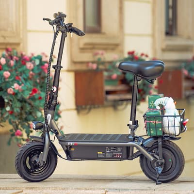 Scooter Eléctrico Scooter Adulto Patines Plegables Con Asiento Iscooter F3 Motor 1000w-45km/h-13ah -60km Autonomía 45km/h Velocidad Máxima Con Luz Led Gris - $6,599.40 en Mercado Libre | PrecioMX