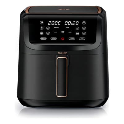 Freidora De Aire Xl 8l Touch Matte Dual Led Hukën Masterchef Negro