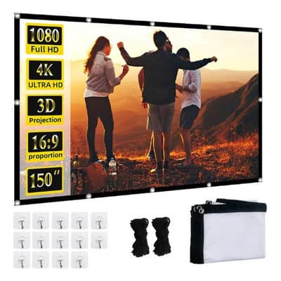 Pantalla Para Proyector 150 Pulgadas 16:9 Proyección Espesar Screen For White Projector Sin Arrugas De For Películas Al Aire Libre