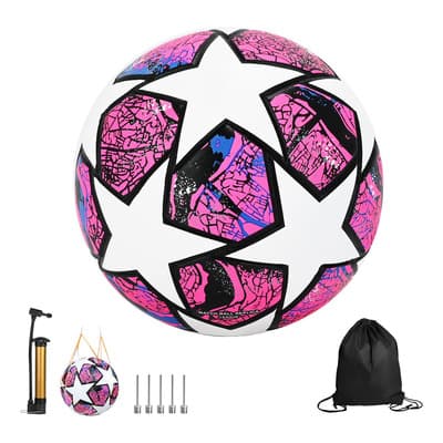 No. 5 Balón Fútbol Soccer Para Entrenamiento Champions Stars Color Violeta