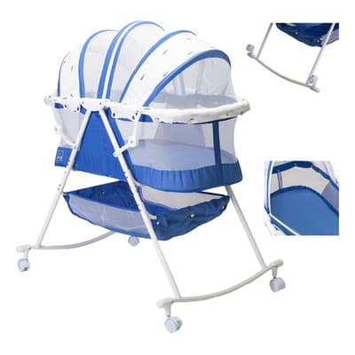 Cuna Moisés Para Bebé Aeiou P759 Bambineto Plegable Con Base Color Azul - $999.00 en Mercado Libre | PrecioMX