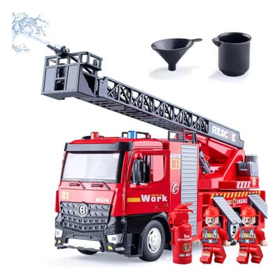 Artmu® Metal Juguete Coche De Bomberos Con Luz Y Sonido De Sirena Y Bomba De Agua Rojo - $346.92 en Mercado Libre | PrecioMX