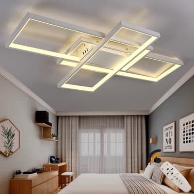 Lámpara De Techo Para Sala Moderna Decorativa Cocina Inteligente Led 80w Lámpara De Techo Moderna Led Decorative Hogar Remote