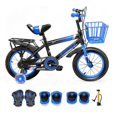 Bicicletas Niños Color Azul - Rodada R14 Para Niños Con Ruedas Auxiliares, Incluye Kit De Protección Y Bomba De Aire 14 - $1,539.90 en Mercado Libre | PrecioMX