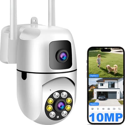 2nlf® 10mp Camara De Vigilancia Exterior 3k Doble Lente Pantalla Ptz Wifi Alarma Color Blanco G1129 - $349.00 en Mercado Libre | PrecioMX